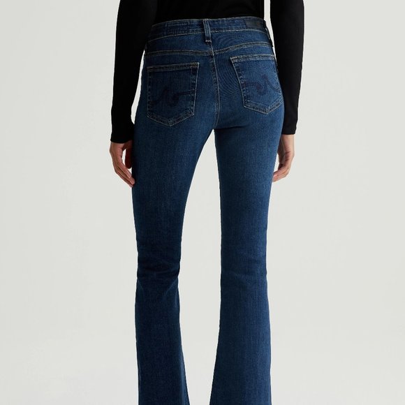 NEW AG Jeans Farrah Unhemmed Bootcut Denim Jeans - High Rise in Indigo 252 - Picture 4 of 9